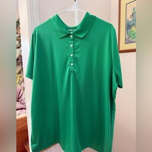 Lands’ End short sleeve polo shirt. Size 2X 20/22W color is green. NWOT